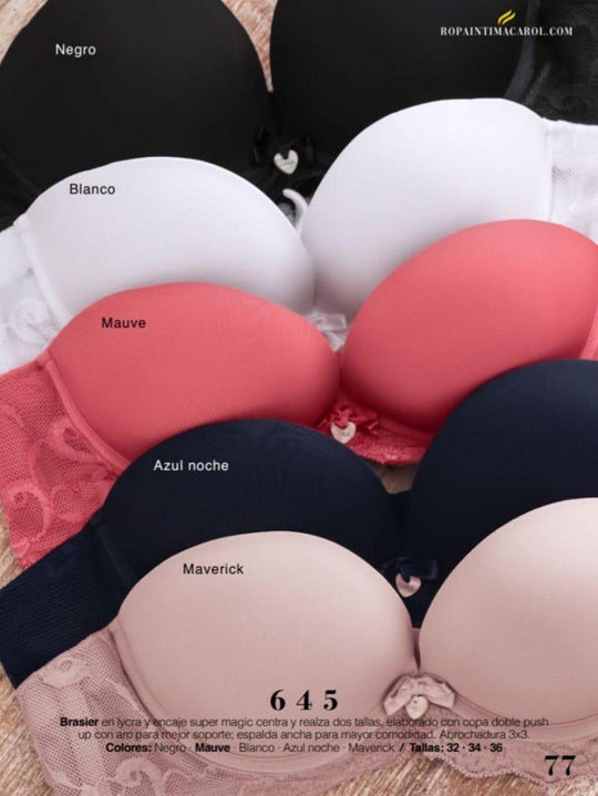 BRASIER LYCRA Y ENCAJE 645